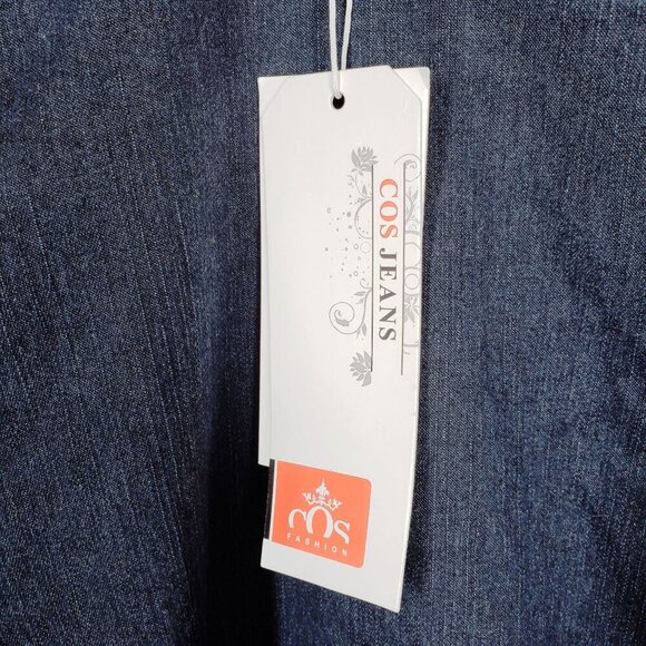 NEW COS Jeans Embellished Pockets Dark Wash Women's Plus Size 22 W NWT - Picture 7 of 9